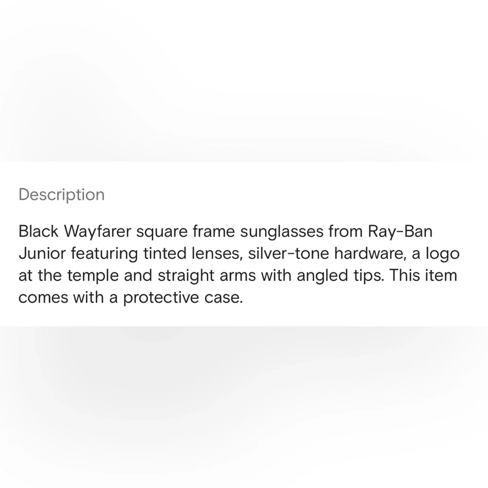 Ray-Ban Junior Wayfarer Sunglasses 😎